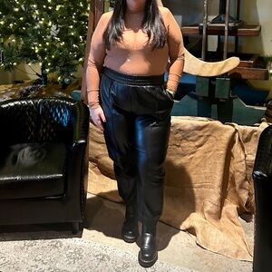 EXPRESS faux leather joggers